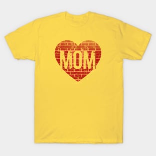 Wall of Moms Mom on Brick Heart T-Shirt